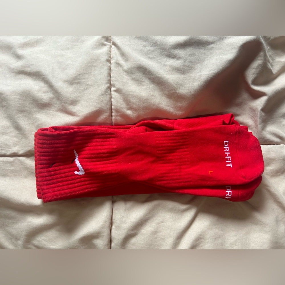 Nike Dri-fit red baseball socks
